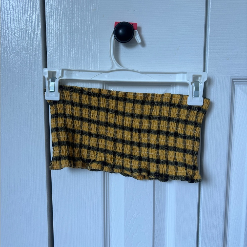 SHEIN Plaid Tube Top